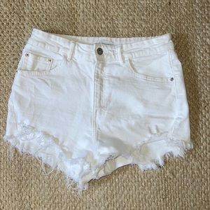 White Zara Denim Shorts
